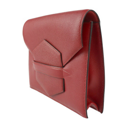 Hermès Faco, Red, Leather, clutch