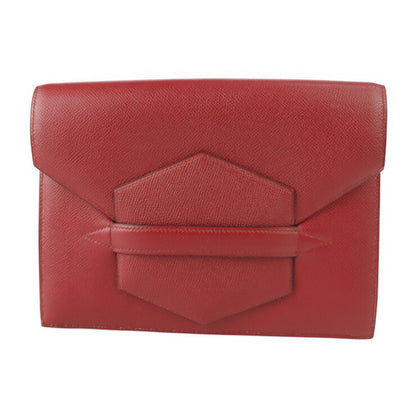 Hermès Faco, Red, Leather, clutch