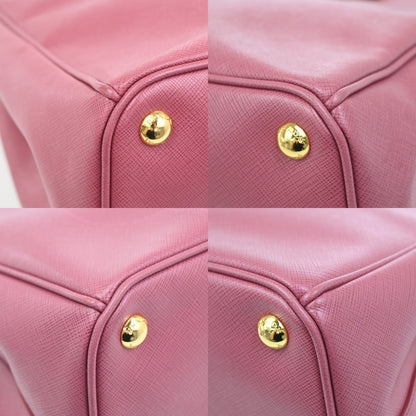 Prada Double Zip Lux Convertible Saffiano Leather, Pink, Leather, Tote Bag