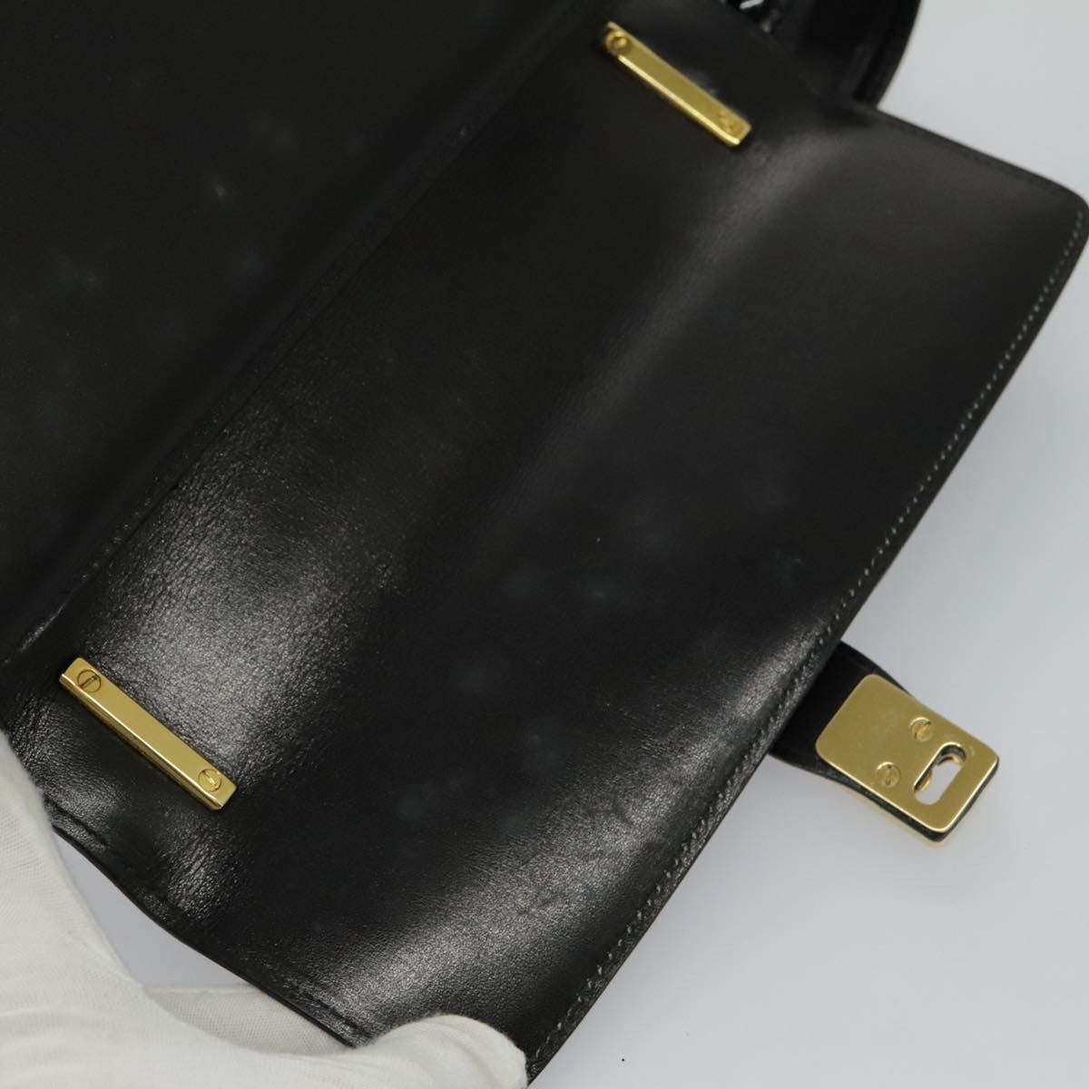 Gucci Shoulder Leather, Black, Leather, Shoulder Bag