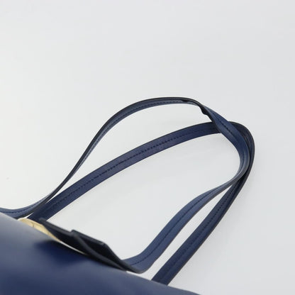 Chloe C Zipped Leather, Blue, Leather, Tote Bag