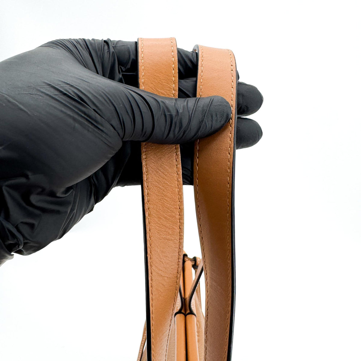 Loewe Cushion Leather, Brown, Leather, Tote Bag