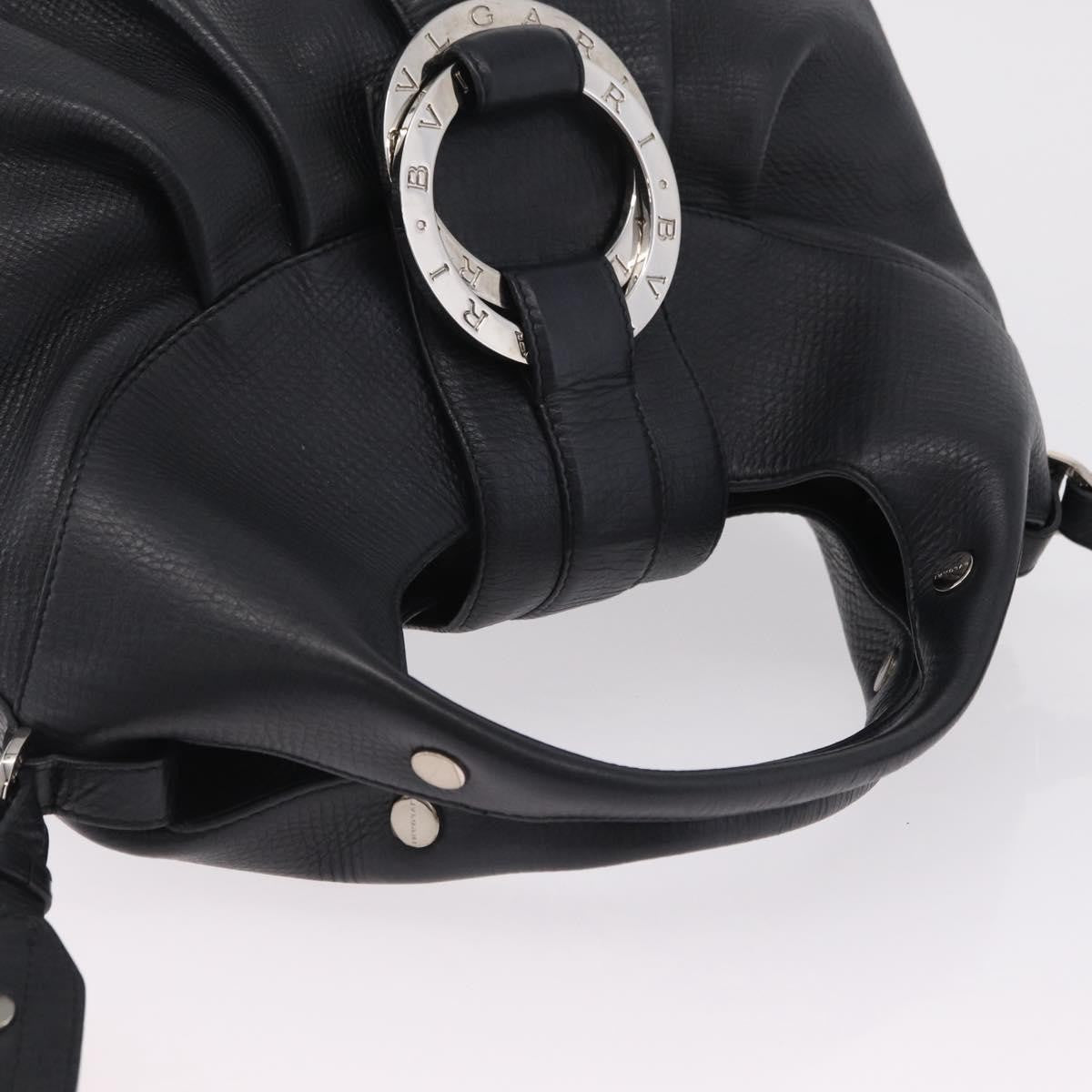 Bvlgari Chandra Hobo Leather, Black, Leather, Shoulder Bag