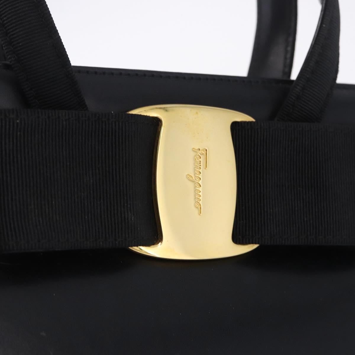 Salvatore Ferragamo Convertible Vara Bow Tote Leather, Black, Leather, Handbag