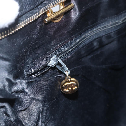 Chanel Grand Shopping Tote Quilted Calfskin, BLACK, LEATHER, Shoulder bag