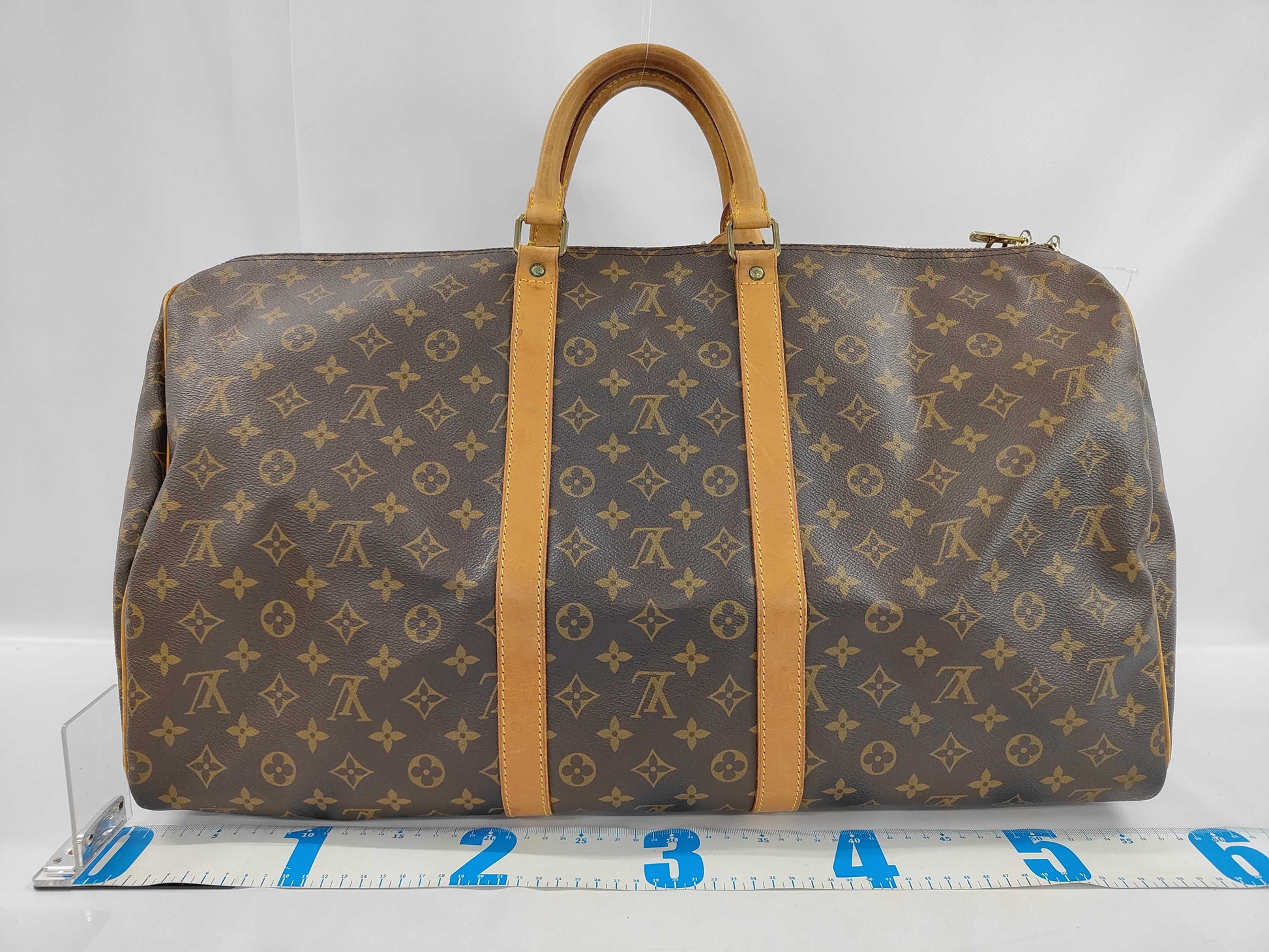 Louis Vuitton Keepall Monogram, Brown, Canvas, Travel Bag