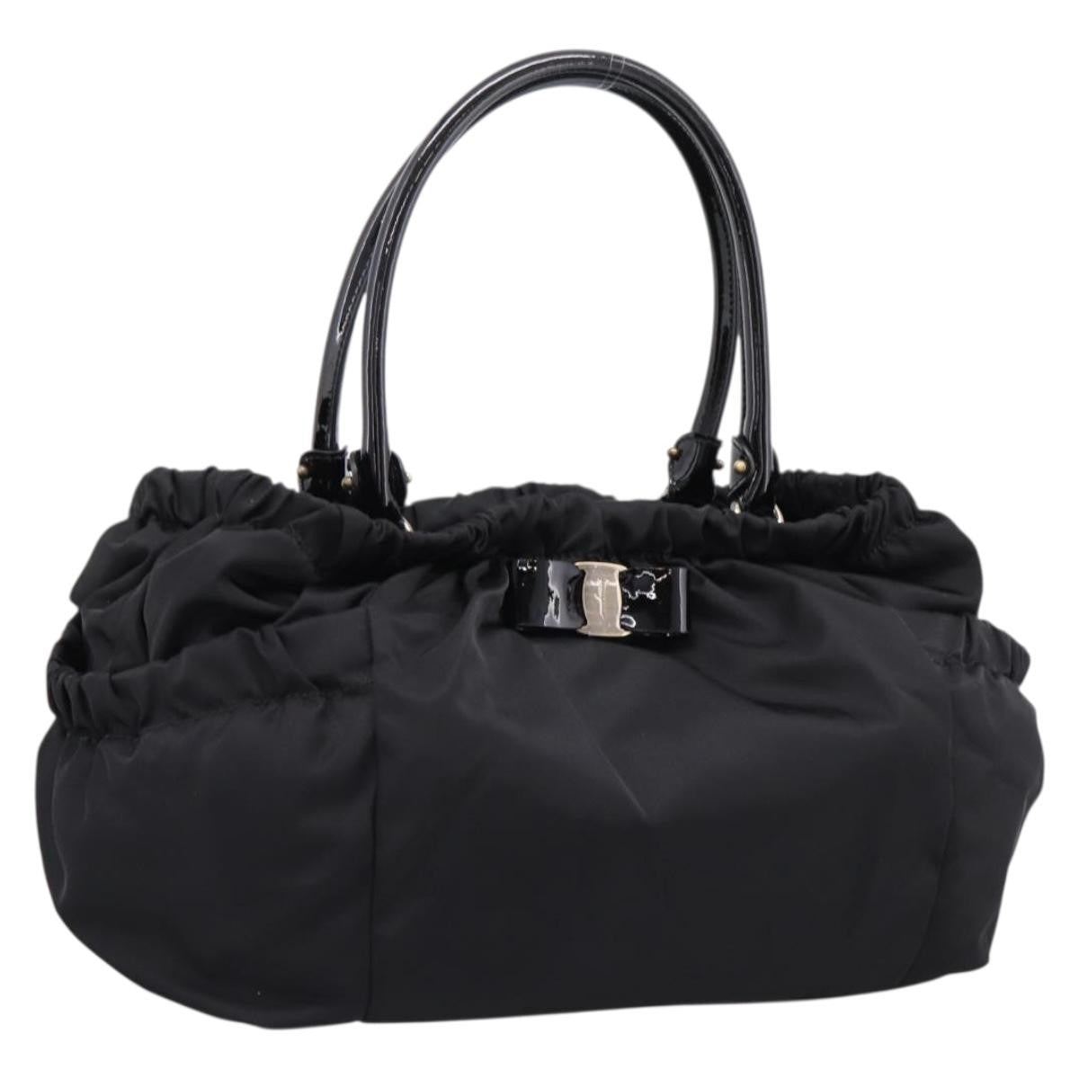 Salvatore Ferragamo Vala tote Nylon, Black, Nylon, Tote Bag