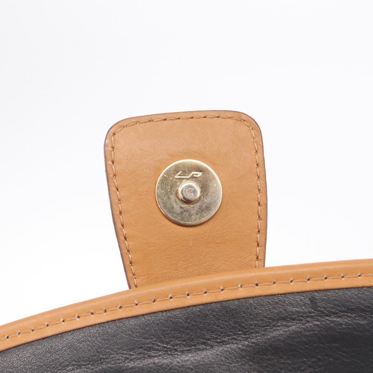 Celine Shoulder Leather, Black, Leather, Shoulder Bag