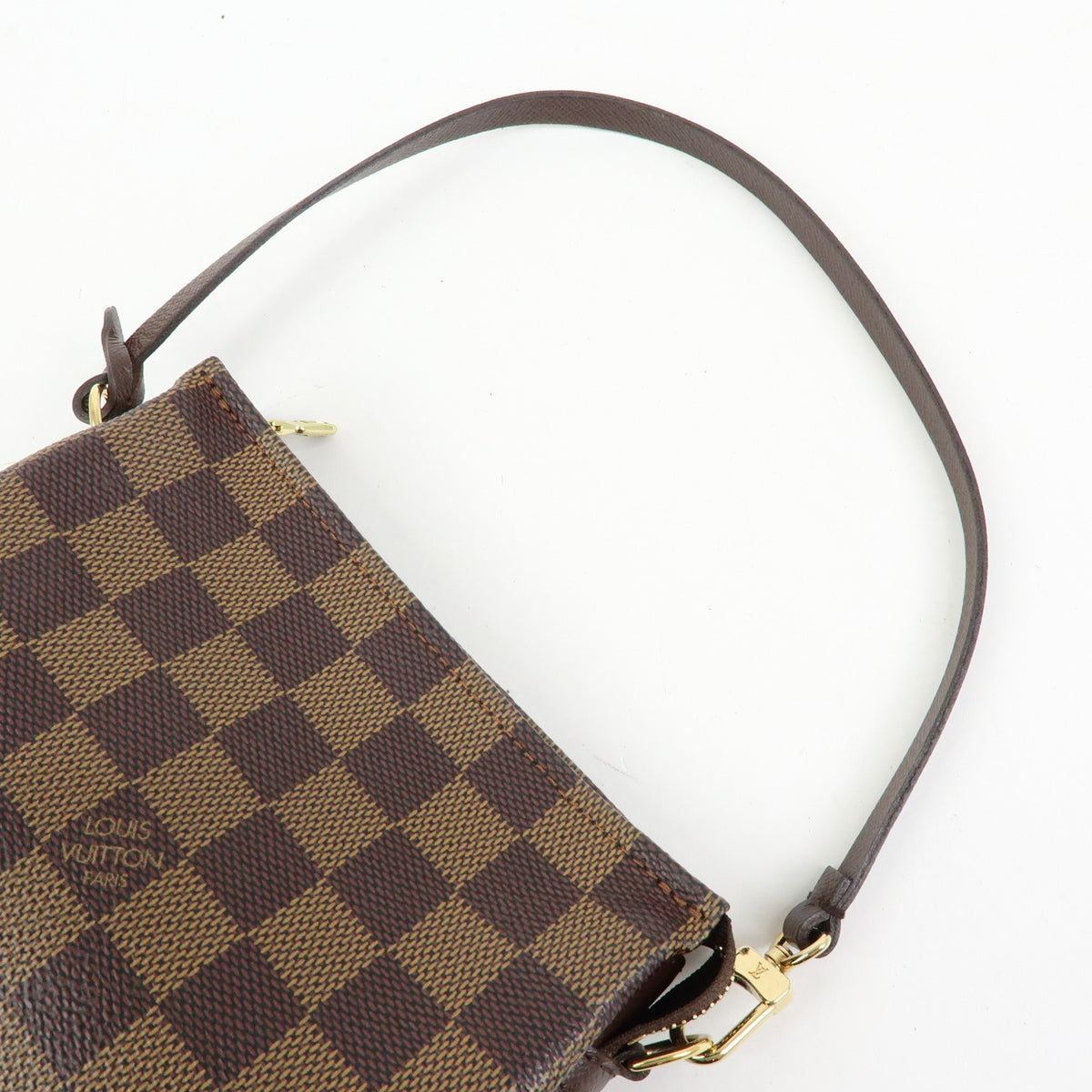 Louis Vuitton Trousse Make Up Damier, Brown, Canvas, Clutch
