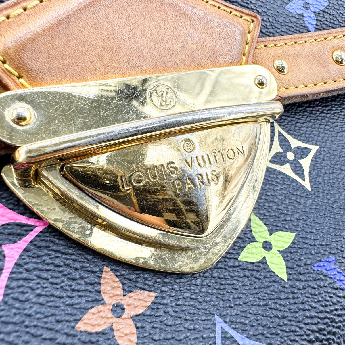 Louis Vuitton Rita Monogram Multicolor, Black, Canvas, Handbag