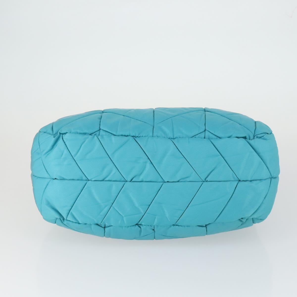 Prada Zip Hobo Chevron Tessuto, Blue, Nylon, Shoulder Bag