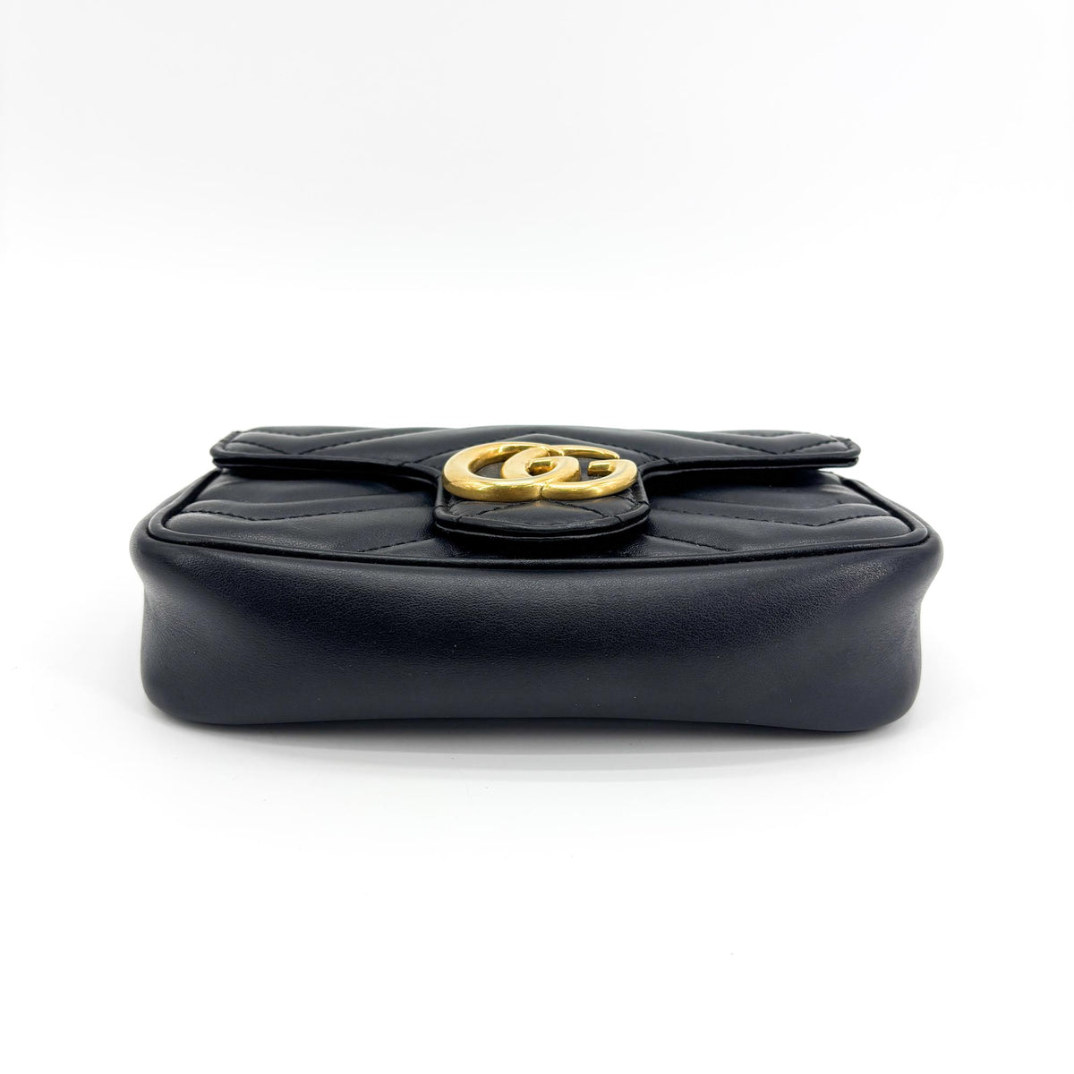 Gucci GG Marmont Flap Matelasse Leather, Black, Leather, Handbag