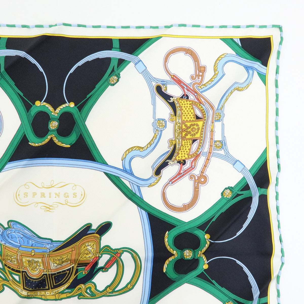 Hermes Carré 42 Silk, Blue, Silk, Scarf