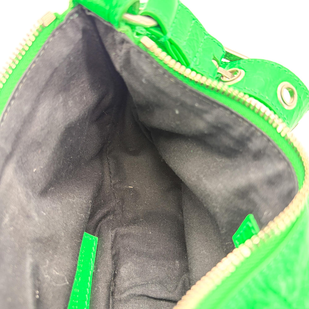 Balenciaga Le Cagole Giant Studs Leather, Green, Leather, Shoulder Bag