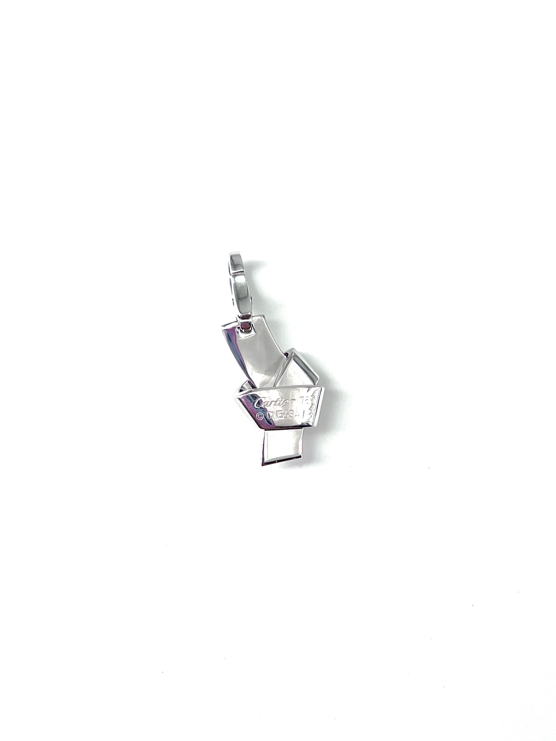 Cartier Knot Pendant Silver, WHITE, SILVER, Pendant & Charms