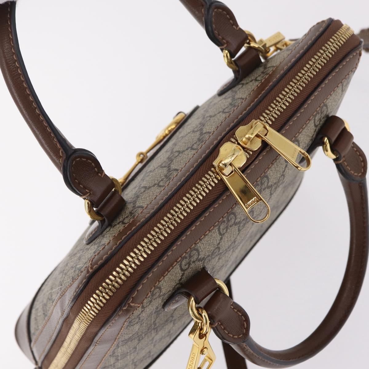 Gucci Horsebit 1955 Top Handle GG Coated Canvas with Leather, Beige, Canvas, Handbag
