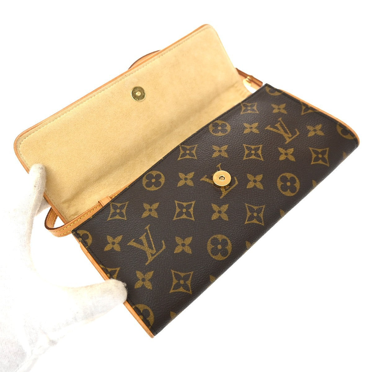 Louis Vuitton Twin Monogram Canvas, Brown, Canvas, Handbag