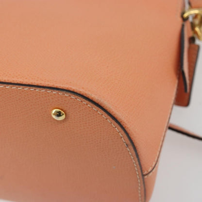 Celine Vintage Convertible Bowler Leather, Orange, Leather, Handbag