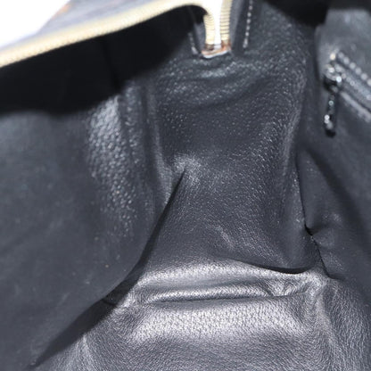 Celine Vintage Boston Macadam Coated Canvas, Black, Canvas, Handbag