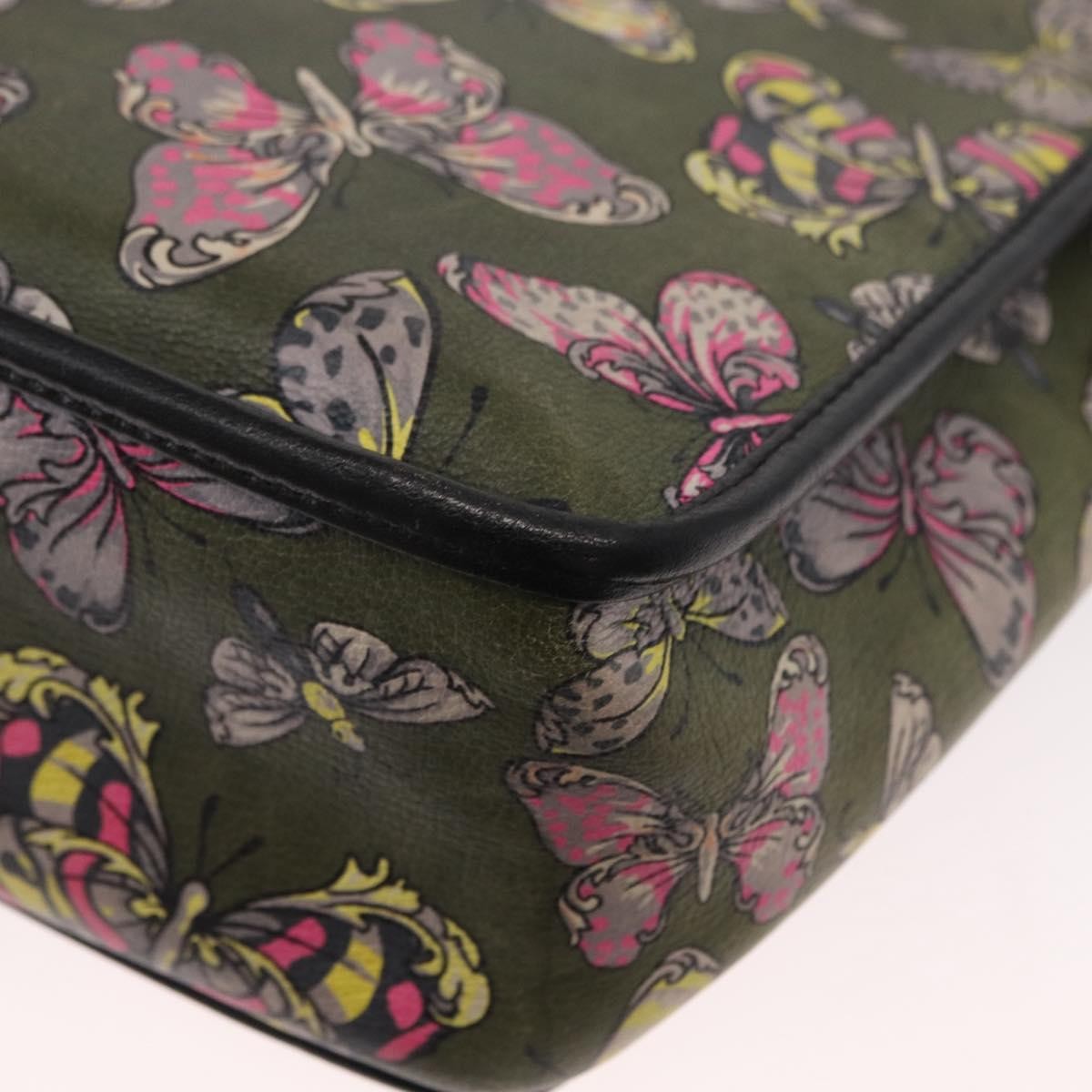 Loewe Messenger Printed Leather, Green, Leather, Handbag