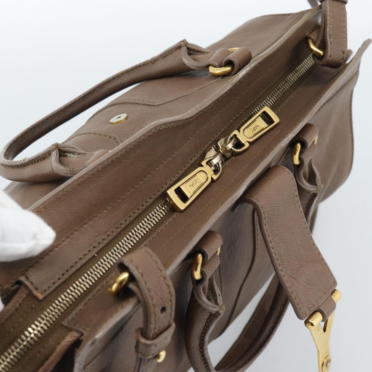 Saint Laurent Chyc Cabas Leather, Brown, Leather, Tote Bag