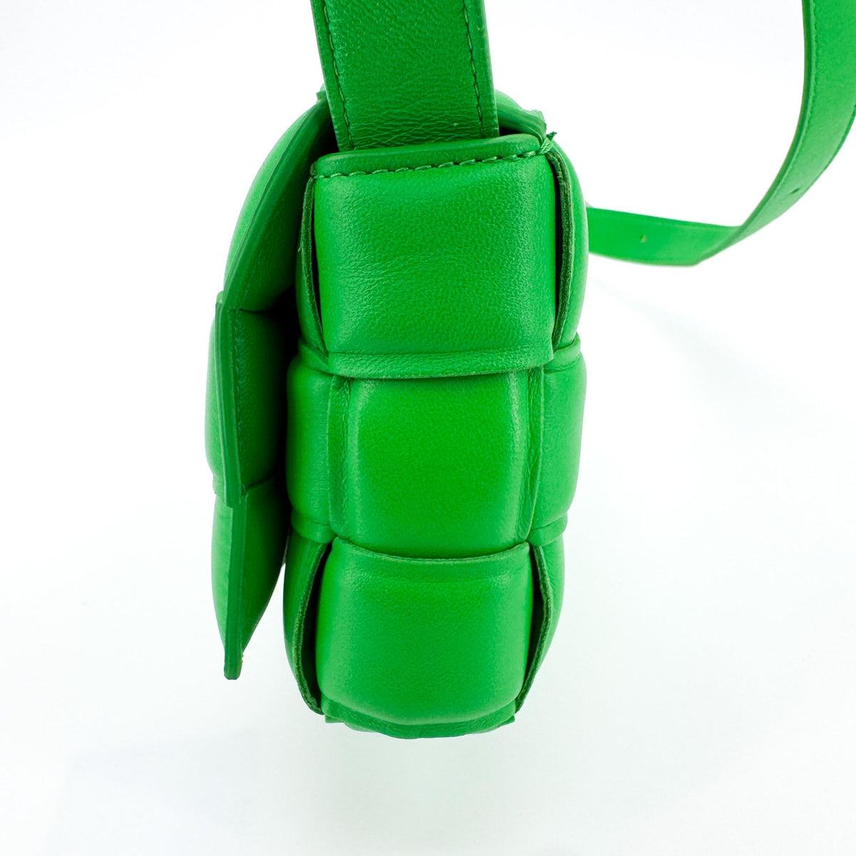 Bottega Veneta Cassette Padded Maxi Intrecciato Leather, Green, Leather, Crossbody Bag