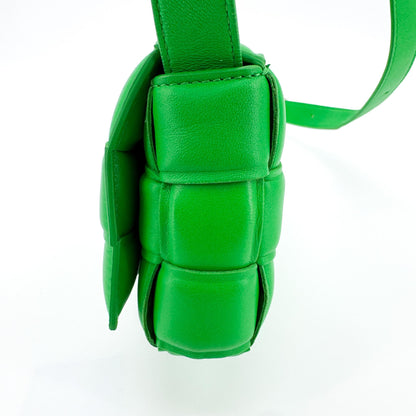 Bottega Veneta Cassette Padded Maxi Intrecciato Leather, Green, Leather, Crossbody Bag