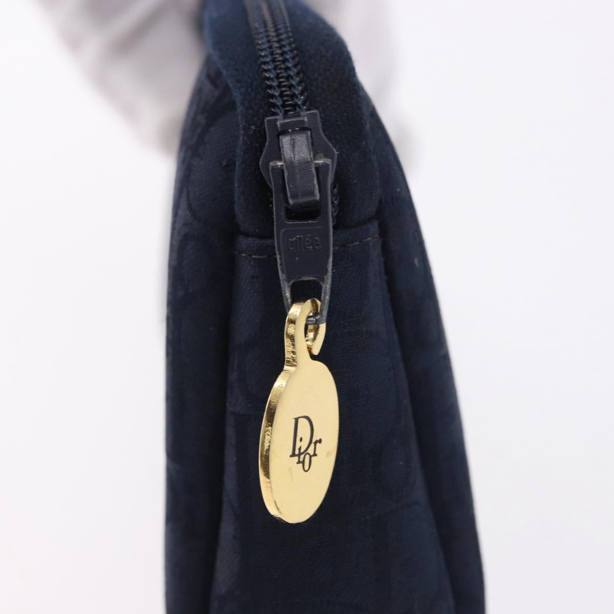 Christian Dior Trotter Clutch Trotter Canvas, Navy, Canvas, Clutch