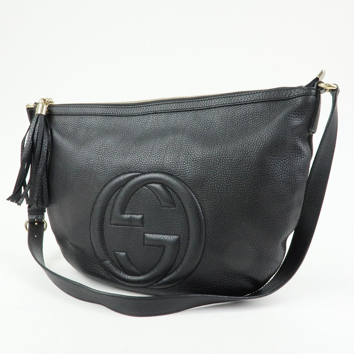 Gucci Soho Messenger Leather, Black, Leather, Handbag