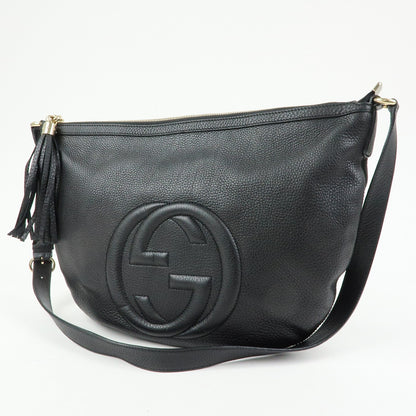 Gucci Soho Messenger Leather, Black, Leather, Handbag