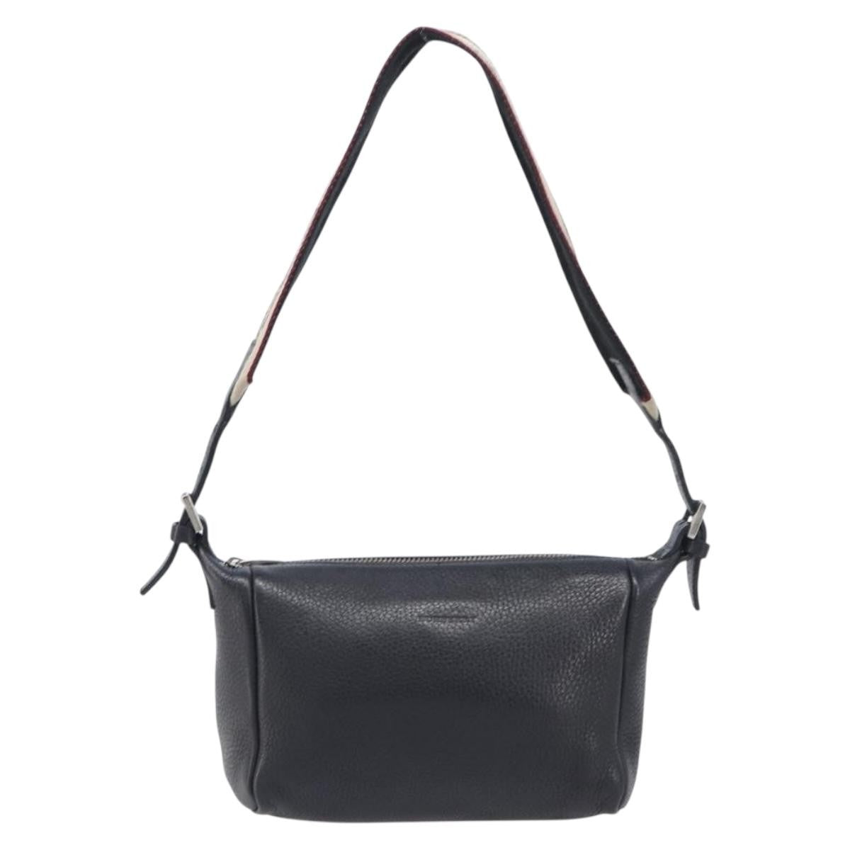 Burberry Shoulder Leather, Black, Leather, Shoulder Bag