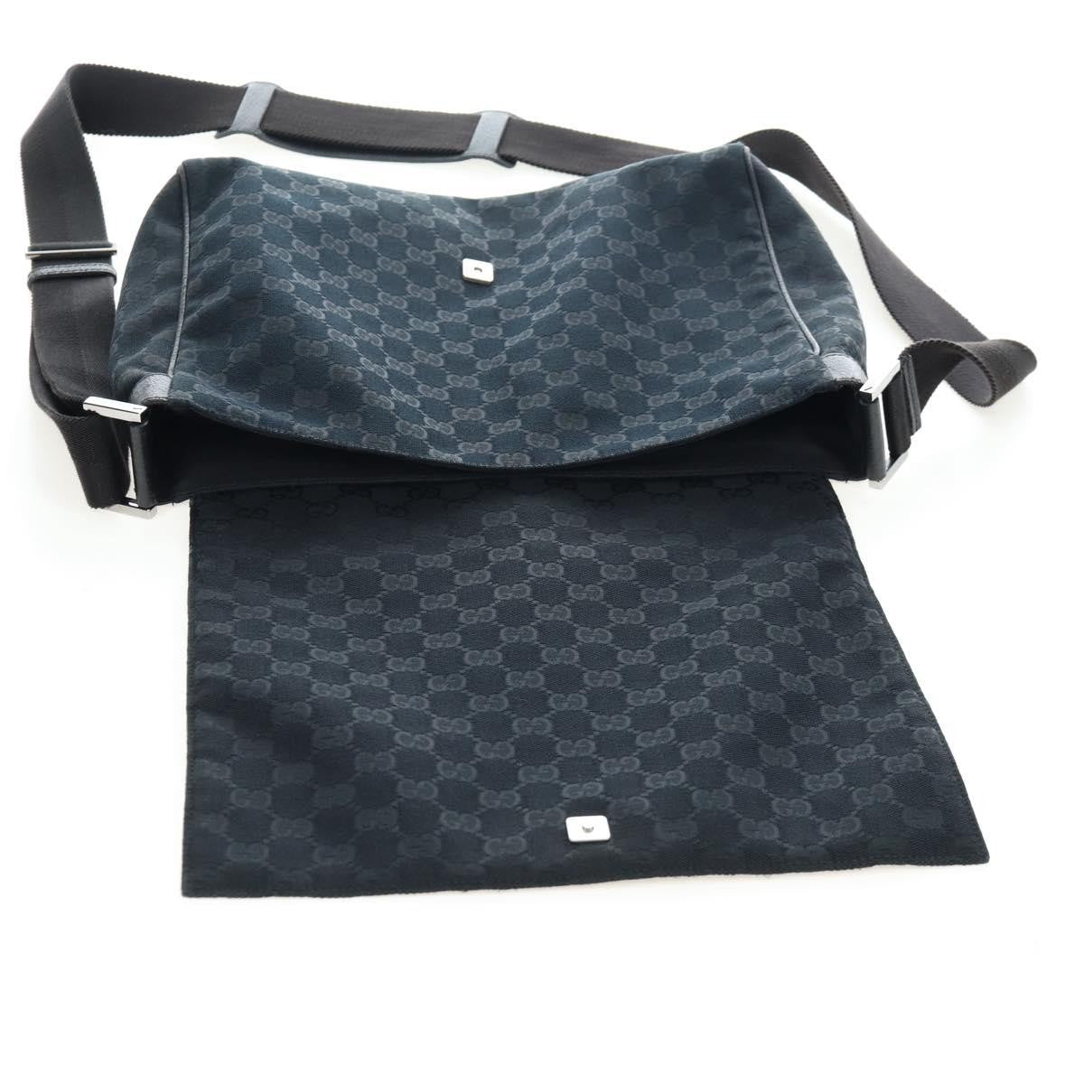 Gucci Shoulder Canvas, Black, Canvas, Shoulder Bag