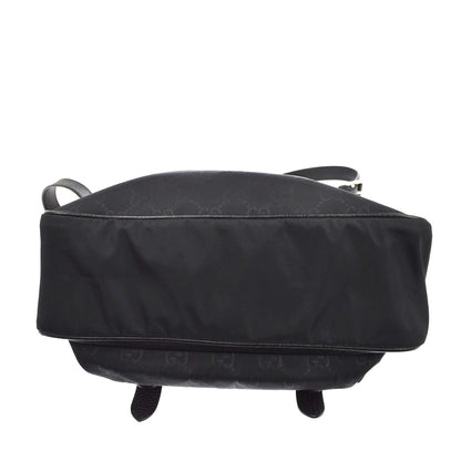 Gucci Buckle Messenger GG Canvas, Black, Canvas, Handbag