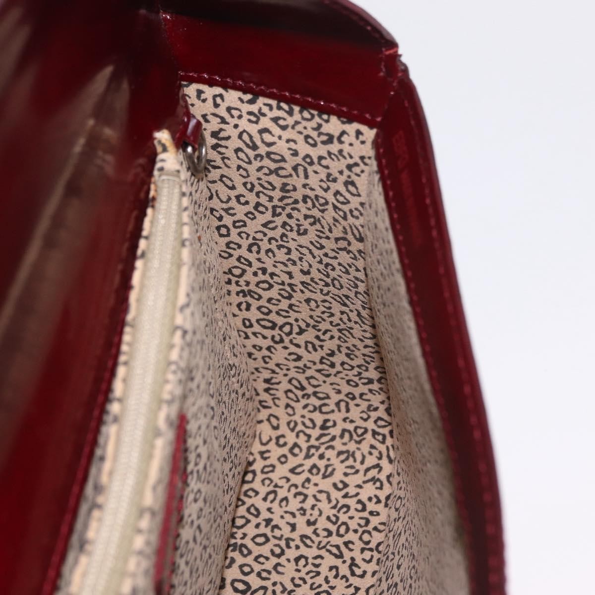 Cartier Panthère Shoulder Patent Leather, Burgundy, Patent Leather, Shoulder Bag