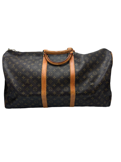 Louis Vuitton Keepall Monogram Canvas, Brown, Canvas, Travel Bag