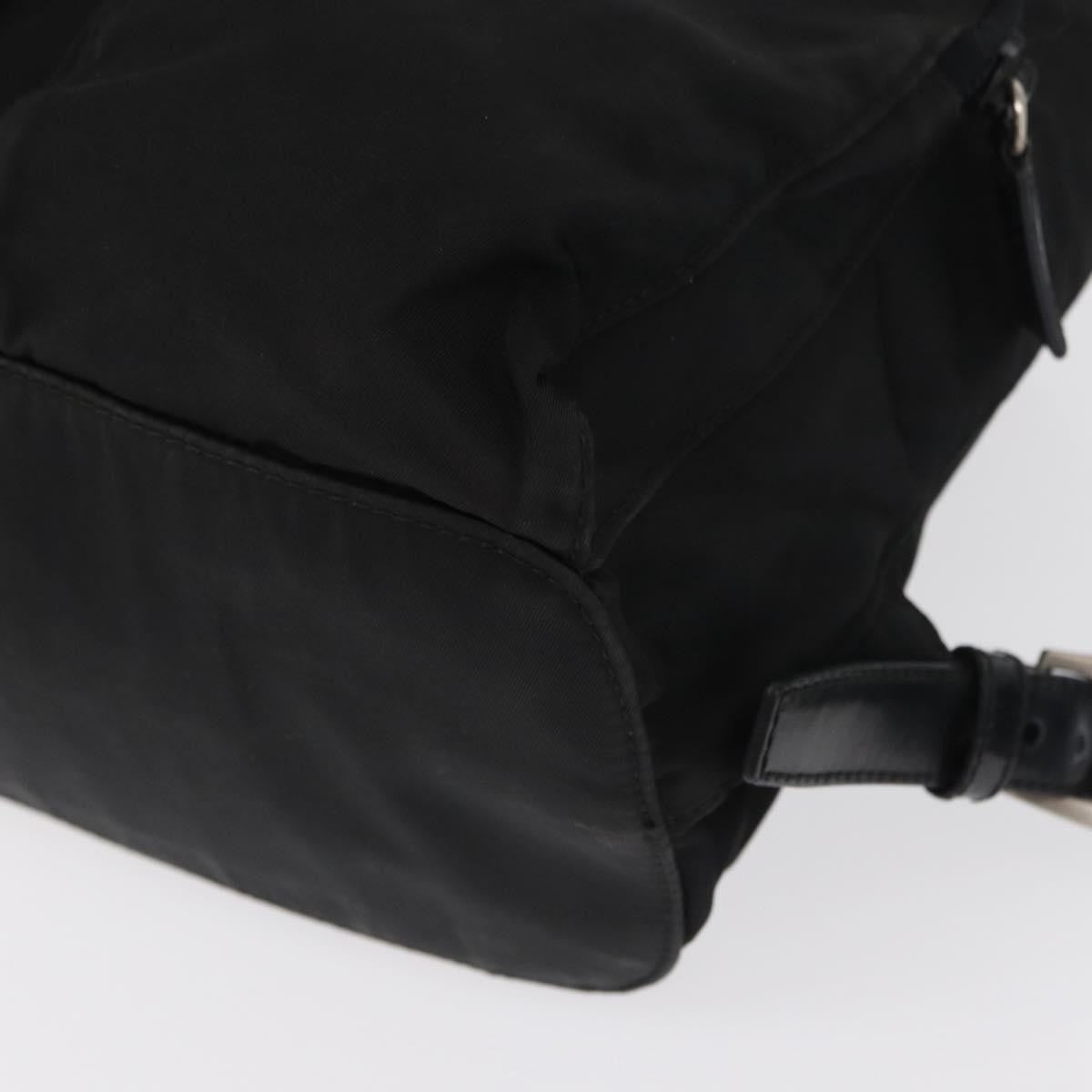 Prada Double Front Pocket Tessuto, Black, Nylon, Backpack