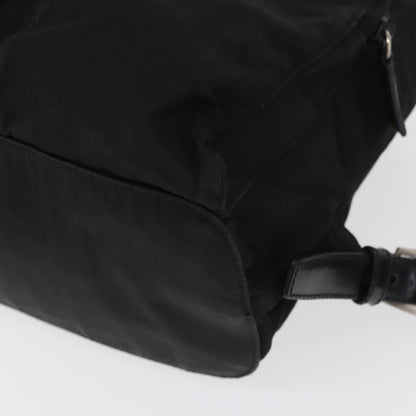 Prada Double Front Pocket Tessuto, Black, Nylon, Backpack