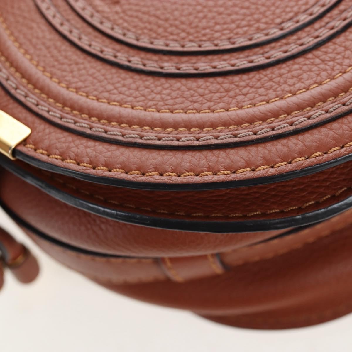 Chloe Marcie Leather, Brown, Leather, Crossbody Bag