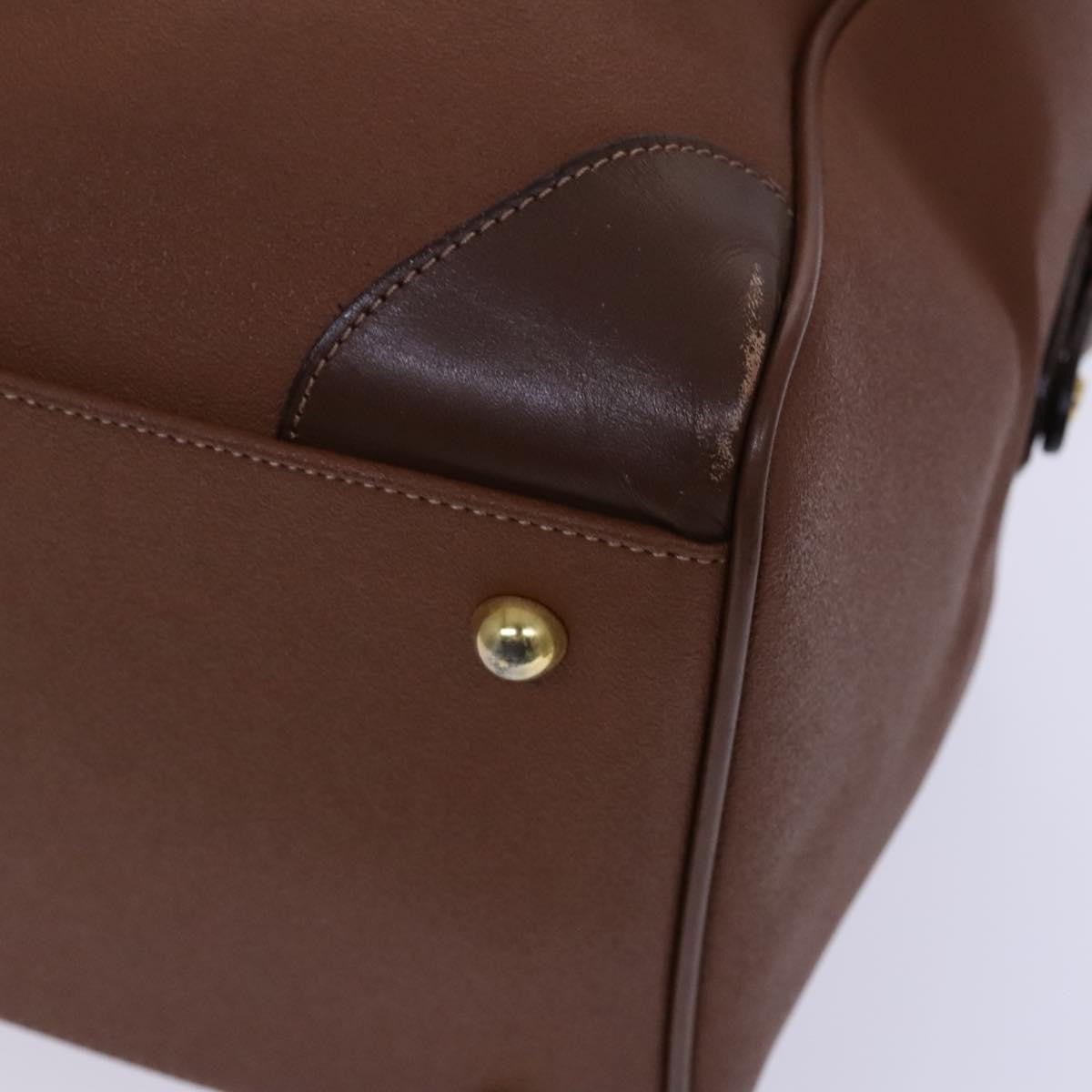 Burberry Nova check boston Canvas, Brown, Leather, Handbag