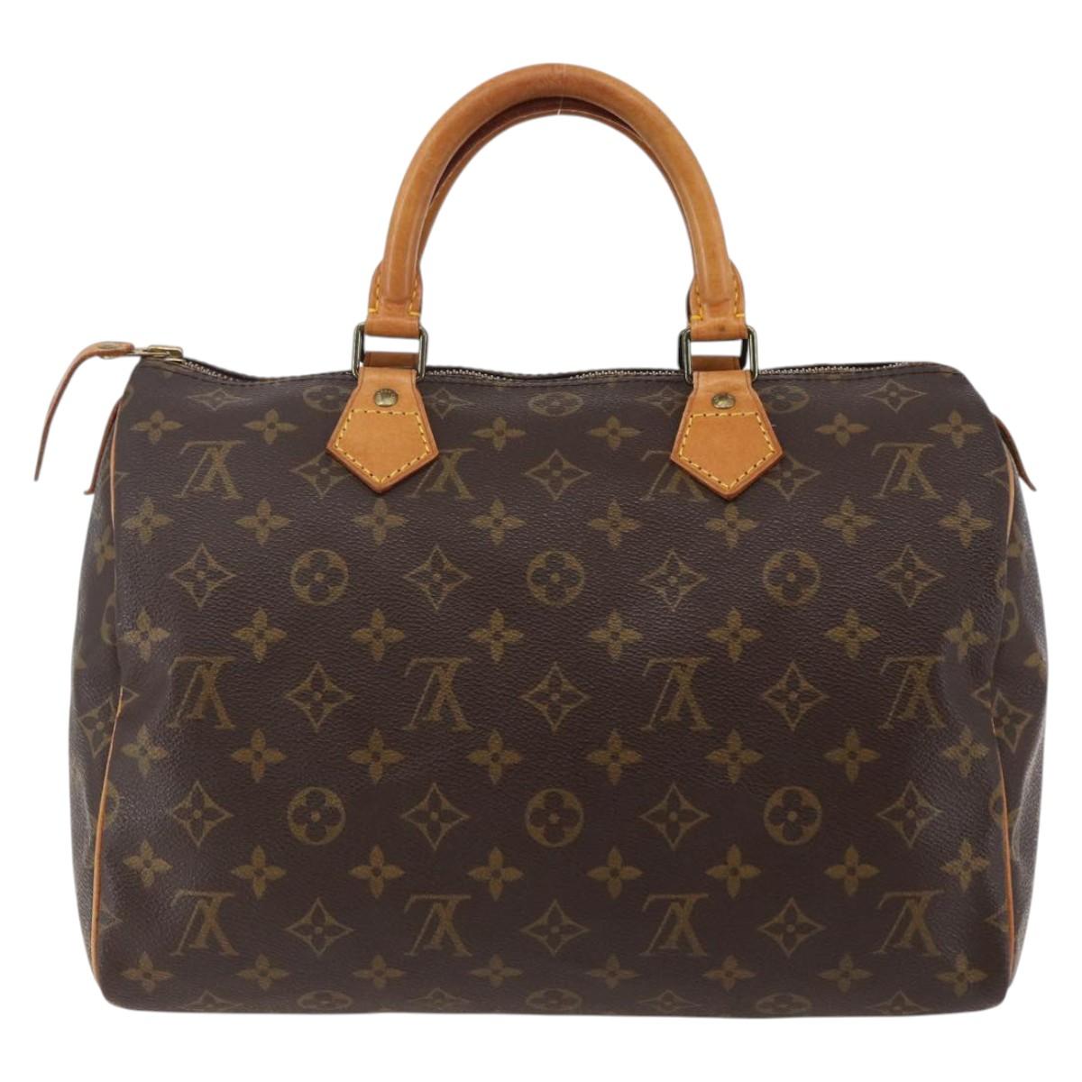 Louis Vuitton Speedy Handbag Monogram Canvas, BROWN, CANVAS, Handbag