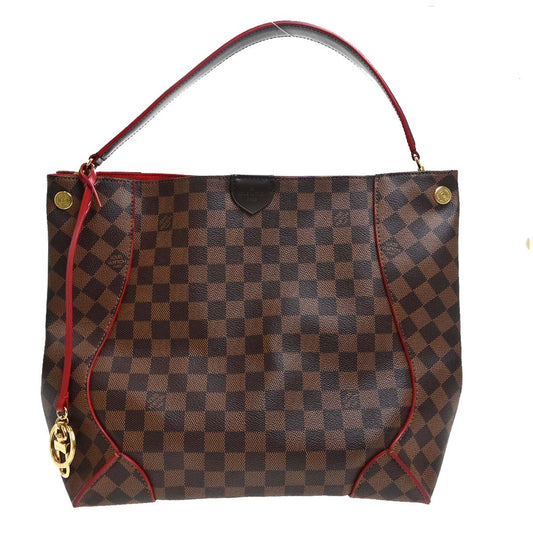 Louis Vuitton Caissa Hobo Damier with Leather, Brown, Canvas, Shoulder Bag