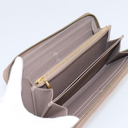Louis Vuitton Zippy Monogram Vernis, Beige, Patent Leather, Wallet