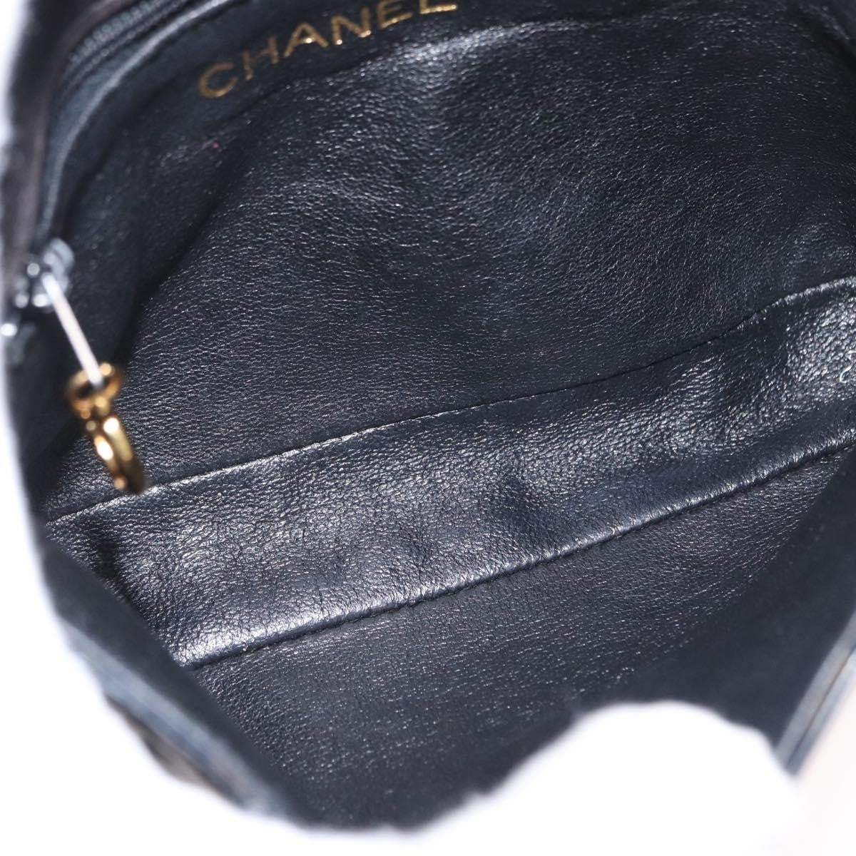 Chanel Vintage CC Flap Waist Patent Leather, Black, Patent Leather, Clutch