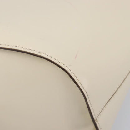 Celine Vintage Circle Logo Leather, White, Leather, Crossbody Bag