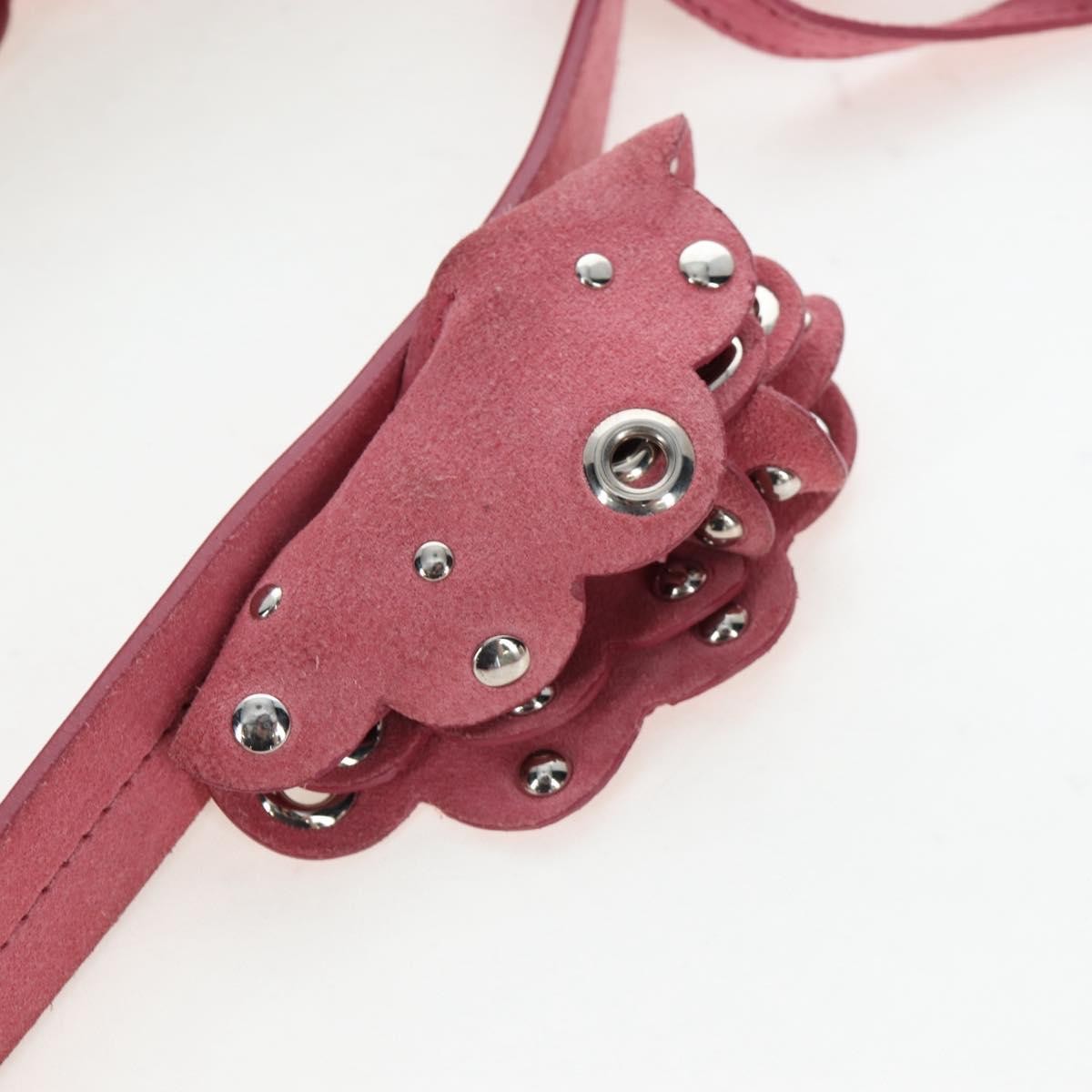 Miu Miu Convertible Bucket Leather with Applique, Pink, Suede, Handbag