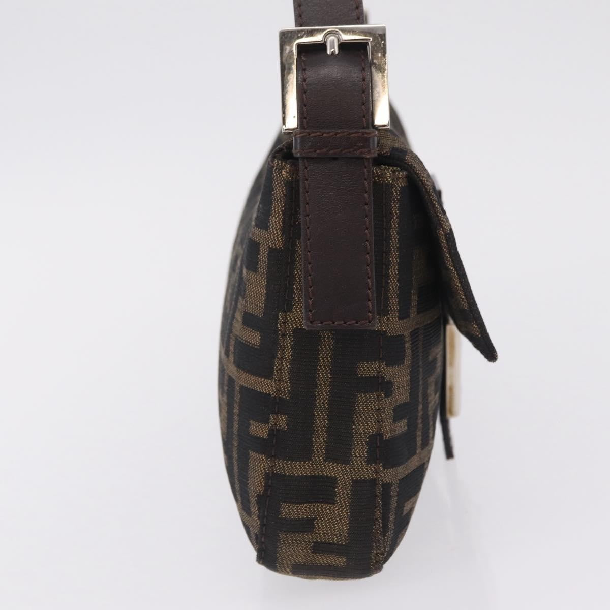 Fendi Baguette Zucca Canvas, Brown, Canvas, Handbag