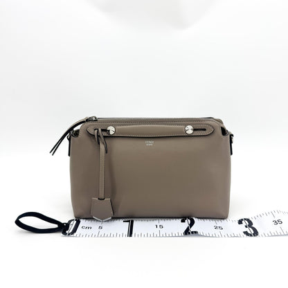 Fendi By The Way Satchel Calfskin, Gray, Calfskin, Handbag
