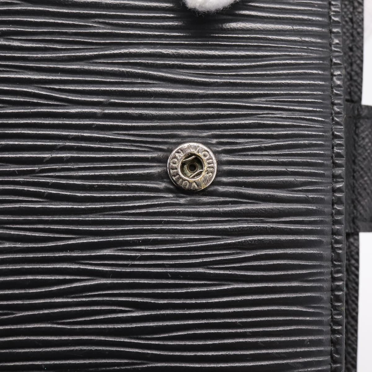 Louis Vuitton Agenda Cover Epi Leather, Black, Leather, Wallet