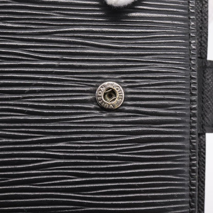 Louis Vuitton Agenda Cover Epi Leather, Black, Leather, Wallet