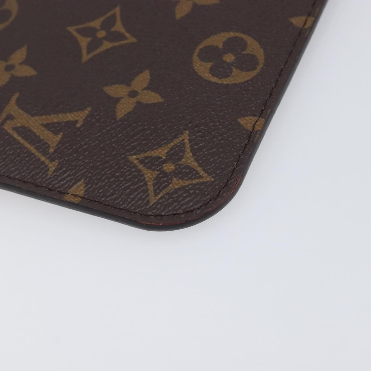 Louis Vuitton Neverfull Pochette Monogram Canvas, Brown, Canvas, Clutch